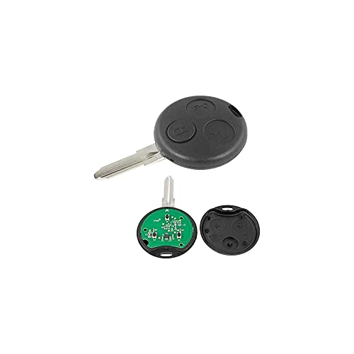 Funkfernbedienung Schlüssel Gehäuse Fernbedienung Autoschlüssel Kompatible mit Smart 450 fortwo forfour Roadster 3 Knopf 433 MHz mit Chip und Batterie für Autoschlüssel inklusive von SALPIE