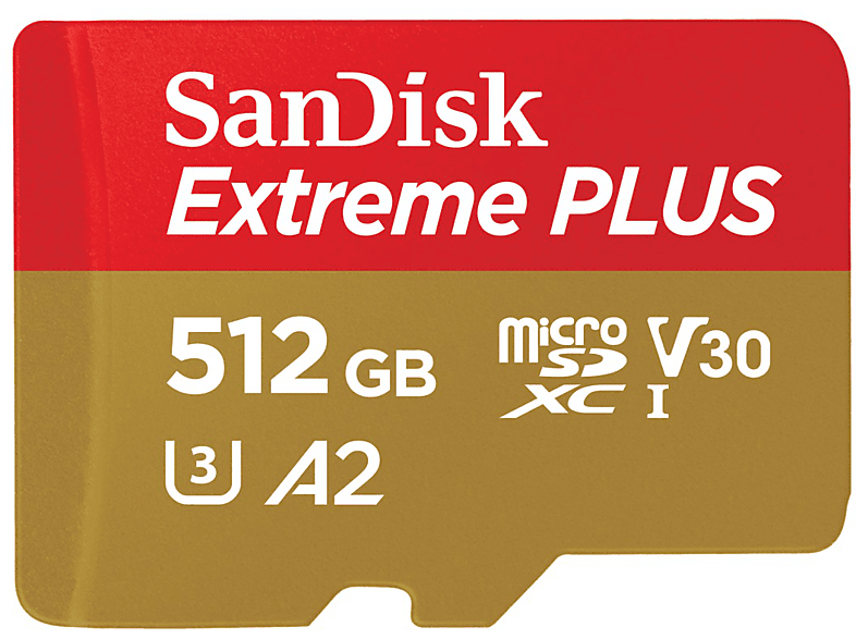 SANDISK Elite Extreme® PLUS UHS-I, Micro-SDXC Speicherkarte, 512 GB, 200 MB/s von SANDISK