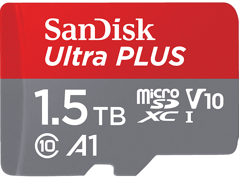 SANDISK Ultra PLUS microSDHC UHS-I mit Adapter, Micro-SDXC Speicherkarte, 1,5 TB, 160 MB/s von SANDISK