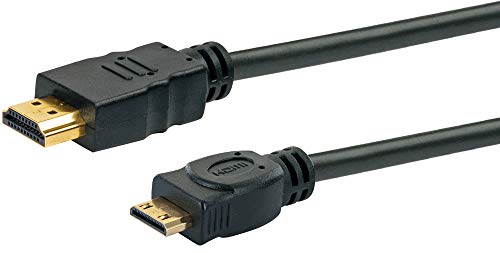 Schwaiger HDMM15 533 High-Speed Mini Adapterkabel (Ethernet, HDMI, 1,5 m) schwarz von SCHWAIGER