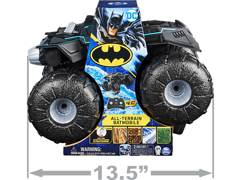 SPIN MASTER BAT Batman All Terrain Batmobile 10cm R/C Spielzeugauto, Mehrfarbig von SPIN MASTER