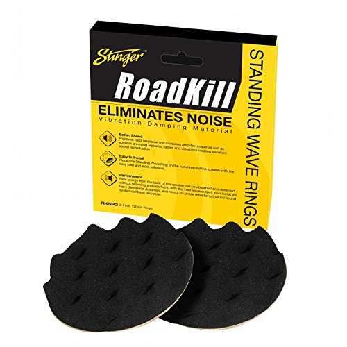 Stinger RKSP2 Roadkill Lautsprecher Dämm-Pads 130mm / Akustik-Noppenschaum/zur Verbesserung der Basswiedergabe/selbstklebend von STINGER