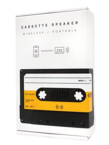 Suck UK | Kassettenband-Bluetooth-Lautsprecher | Retro-Design Handy-Zubehör | Tragbarer kabelloser Lautsprecher | Tech Gadgets für Frauen & Männer | Kassettenförmiger USB-Lautsprecher | von SUCK UK