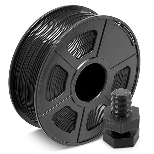 SUNLU ABS Filament 1.75 mm für den 3D-Drucker ABS 3D-Drucker Filamentgenauigkeit +/- 0.02 mm, Schwarz von SUNLU