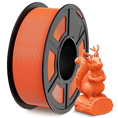 SUNLU PLA Filament 1.75mm,Sauber Gewickelt 3D Drucker Filament PLA 1.75mm,Einfach zu verwenden,Maßgenauigkeit +/- 0,02mm, 1KG Spule 3D Filament, Kompatibel Mit den Meisten 3D Drucker,Sunny Orange von SUNLU