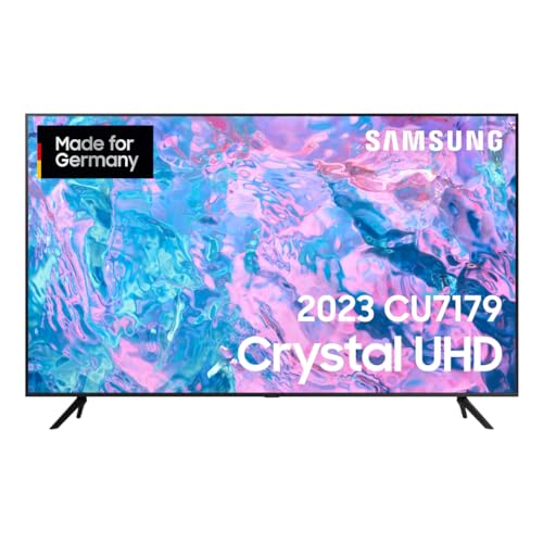 Samsung Crystal UHD CU7179 55 Zoll Fernseher (GU55CU7179UXZG, Deutsches Modell), PurColor, Crystal Prozessor 4K, Motion Xcelerator, Smart TV [2023] von Samsung
