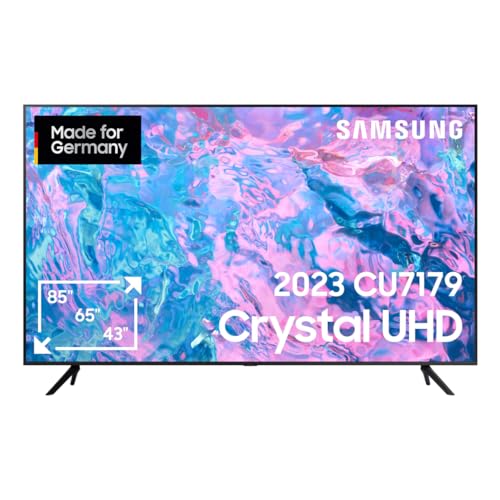 Samsung Crystal UHD CU7179 85 Zoll Fernseher (GU85CU7179UXZG, Deutsches Modell), PurColor, Crystal Prozessor 4K, Motion Xcelerator, Smart TV [2023] von Samsung