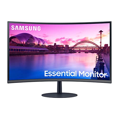 Samsung Curved S39C Essential Monitor S27C390EAU, 27 Zoll, VA-Panel, Full HD-Auflösung, Eco Saving Plus, integrierte Stereo Lautsprecher, 4 ms Reaktionszeit, Bildwiederholrate 75 Hz, Schwarz von Samsung