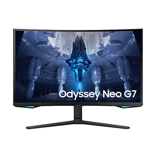 Samsung Odyssey Neo G7 Gaming Monitor S32BG750NP, 32 Zoll, VA-Panel, 4K UHD-Auflösung, AMD FreeSync Premium Pro, 1 ms (G/G) Reaktionszeit, Bildwiederholrate 165 Hz, Schwarz von Samsung
