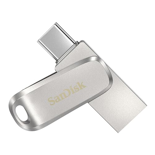 SanDisk Ultra Dual Drive Luxe USB Type-C-Laufwerk Smartphone Speicher 1 TB (Mobiler Speicher, USB 3.2 Gen 1, drehbares Design, 400 MB/s Lesen, USB Laufwerk, automatisches Backup) von SanDisk