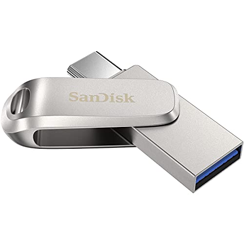 SanDisk Ultra Dual Drive Luxe USB Type-C-Laufwerk Smartphone Speicher 512 GB (Mobiler Speicher, USB 3.2 Gen 1, drehbares Design, 400 MB/s Lesen, USB Laufwerk, automatisches Backup) von SanDisk