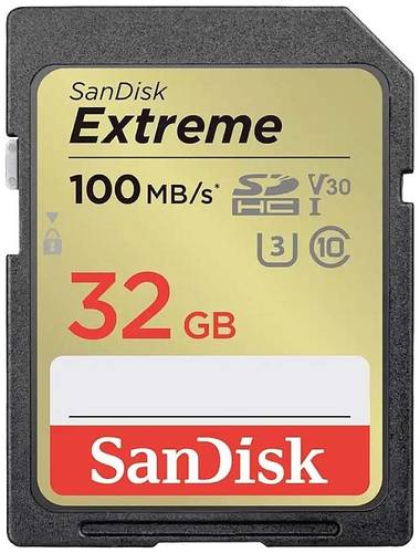 SanDisk Extreme PLUS SDXC-Karte 32GB UHS-Class 3stoßsicher, Wasserdicht von Sandisk