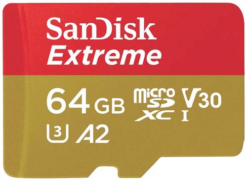 SanDisk Extreme microSD-Karte 64GB UHS-Class 3stoßsicher, Wasserdicht von Sandisk