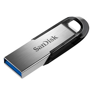 SanDisk USB-Stick Ultra Flair silber, schwarz 128 GB von Sandisk