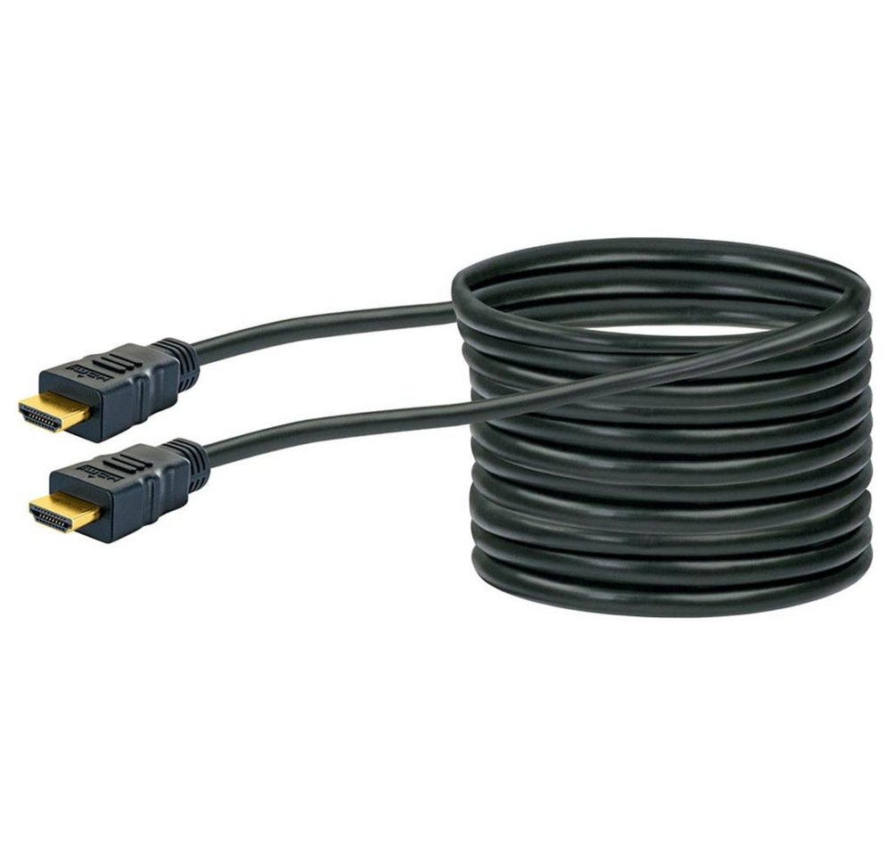 Schwaiger HDM0200043 HDMI-Kabel, High Speed, mit Ethernet, 2m, 3D, Bild und Tonübertragung, schwarz von Schwaiger