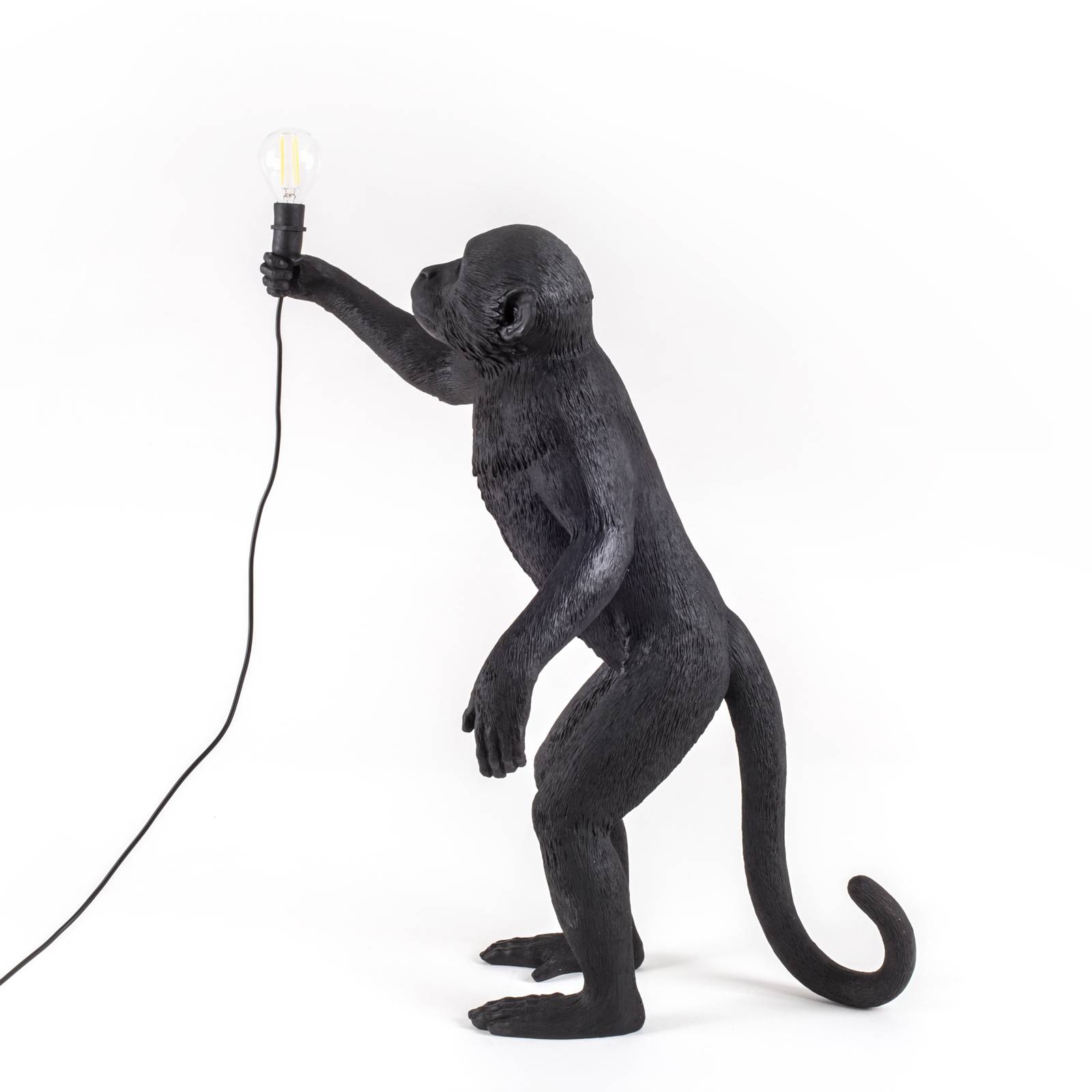 SELETTI Monkey Lamp LED-Dekolampe stehend schwarz von Seletti