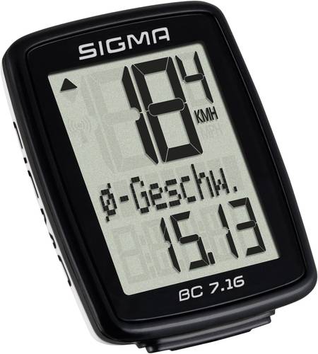 Sigma BC 7.16 Fahrradcomputer Kabelübertragung mit Radsensor von Sigma