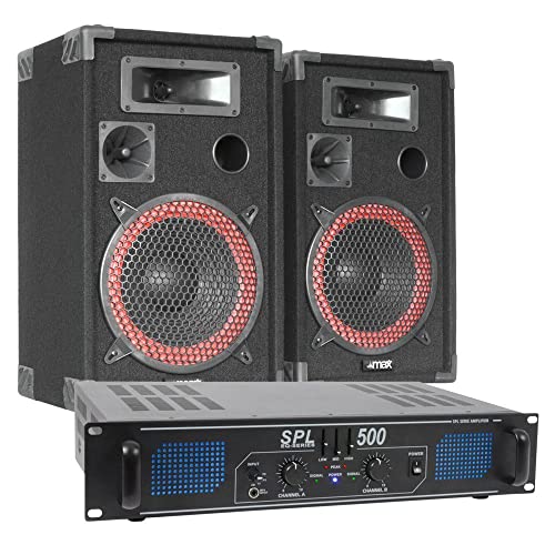MAX 500W DJ PA-Lautsprecher- und Verstärkerkombination von SkyTec