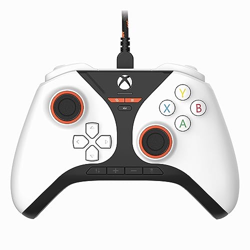 snakebyte Gamepad Pro X weiß - kabelgebundener Xbox Series X|S & PC Controller mit Hall-Effect Sensoren, Audio-Panel, Zusatztasten, Trigger-Stops von Snakebyte