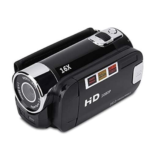 Socobeta Digitaler Camcorder Videokamera Camcorder 16x HD 32g Externe Speicherkarte 270° Drehung Mini dv Player(Schwarz) von Socobeta