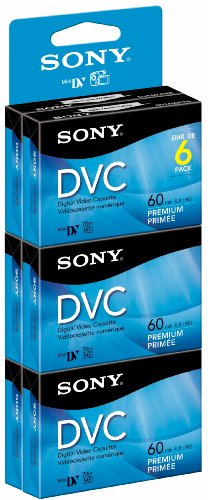 Sony DVM60PRR/6C 6-Pack 60-Minute Premium DVC with Hangtab von Sony