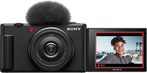 Sony Vlog Kamera ZV-1F | Digitalkamera (Klapp- und drehbares Display, 4K Video, Slow- Motion, Vlog Funktionen) - Schwarz von Sony