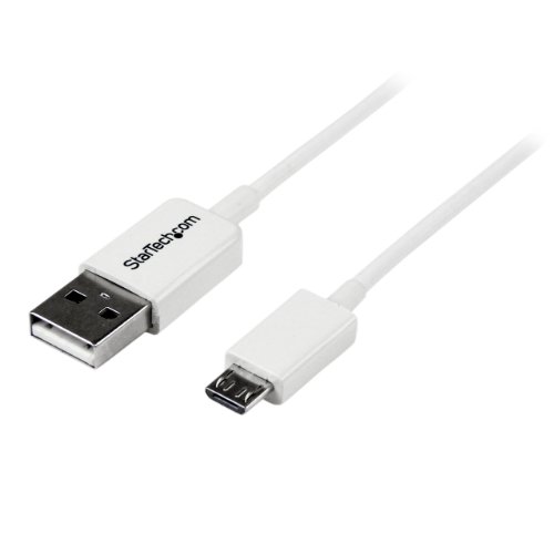 StarTech.com 2m USB 2.0 A auf Micro USB B Kabel, USB A / Micro B Datenkabel / Anschlusskabel, Weiß von StarTech.com
