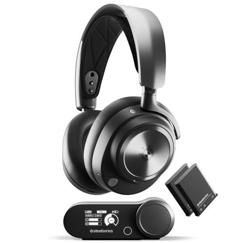 SteelSeries Arctis Nova Pro Wireless -Gaming-Headset -Multi-System -Magnetische Neodym-Treiber -Active Noise Cancellation -Infinity Power System -ClearCast Gen 2-Mikrofon -PC, PS5, PS4, Switch, Mobile von SteelSeries