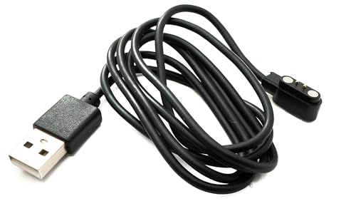 System-S USB 2.0 Kabel 100 cm Ladekabel für Zeblaze Stratos 3 Smartwatch Adapter in Schwarz von System-S