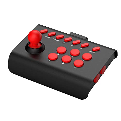 Szaerfa Arcade-Kampfstab Spiel Joystick Controller für Nintendo Switch für PS4 PS3 Xbox - Ultimative Pandora Box PC Android IOS Mobiltelefon (schwarz rot) von Szaerfa