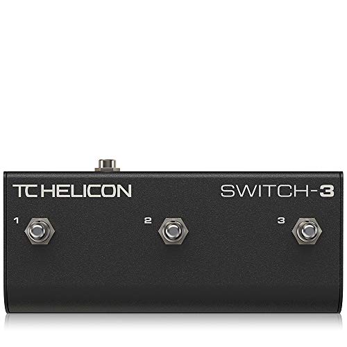 TC Helicon SWITCH-3 Robustes 3-Schalter-Zubehörpedal für erweiterte Fernbedienung von TC Helicon