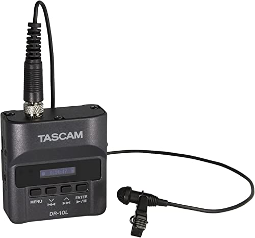 Tascam DR-10L Digital-Audiorecorder mit Lavalier-Mikrofon, black von Tascam