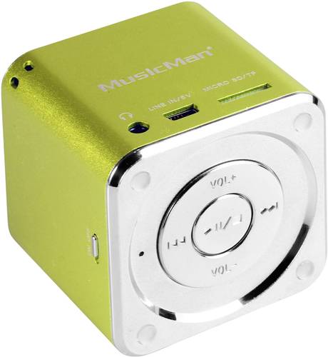 Technaxx Mini Lautsprecher MusicMan Mini AUX, SD, USB Grün von Technaxx
