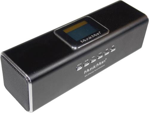 Technaxx MusicMan MA Display Soundstation Mini Lautsprecher AUX, FM Radio, SD, tragbar, USB Schwarz von Technaxx