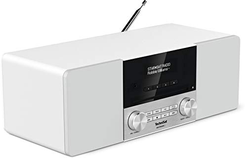 TechniSat DIGITRADIO 3 - Stereo DAB Radio Kompaktanlage (DAB+, UKW, CD-Player, Bluetooth, USB, Kopfhöreranschluss, AUX-Eingang, Radiowecker, OLED Display, 20 Watt RMS) weiß von TechniSat