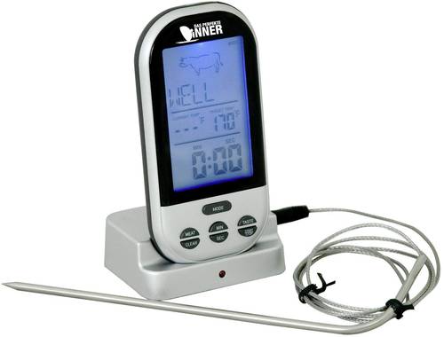 Techno Line Grill-Thermometer Alarm, Überwachung der Kerntemperatur WS 1050°C /°F-Anzeige von Techno Line