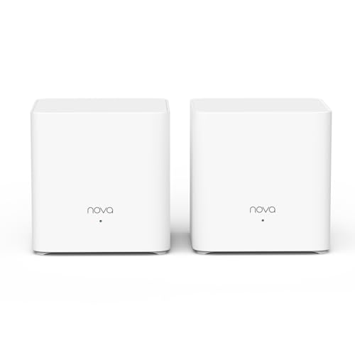 Tenda Nova Mesh WLAN WiFi 6 System, AX1500 Dualband WLAN Mesh Repeater & Router Kompatibel mit Amazon Alexa, mpfohlen für Häuser mit 2-4 Schlafzimmern,OFDMA und MU-MIMO, MX3 2er-Pack von Tenda