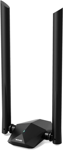 Tenda U18a WiFi 6 WLAN Stick WLAN USB-Adapter(AX1800 Dualband 5GHz:1201 Mbit/s +2,4GHz: 574 Mbit/s) 2 * 5dBi Antennen, WPA3, USB 3.0, MU-MIMO, LED, unterstützt Windows 10/11, für PC/Laptop/Desktop von Tenda
