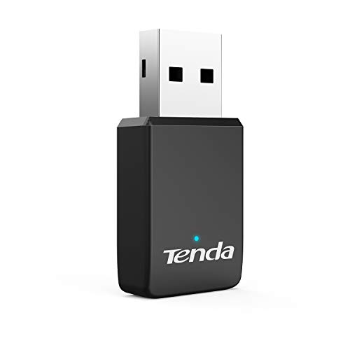 Tenda U9 11AC USB WiFi Adapter Dual Band 2.4/5G AC650 Wireless Netzwerkkarte, WiFi-Dongle, Mini-Größe, unterstützt Windows (XP/7/8/1/10), Schwarz von Tenda