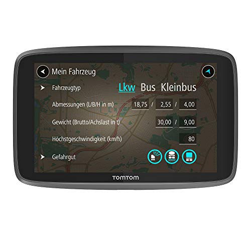 TomTom LKW Navigationsgerät GO Professional 620 (6 Zoll, Sonderziele und Routen für LKW, Stauvermeidung dank TomTom Traffic, Karten-Updates Europa, Updates über Wi-Fi, hochwertige Halterung) von TomTom