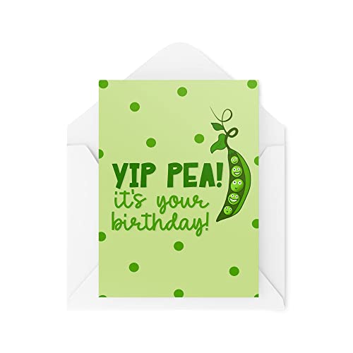 Lustige Grußkarten | Yip Pea, It's Your Birthday | Geburtstag Eltern Mama Papa beste Freundin | Banter lustiger Witz | CBH1339 von Tongue in Peach