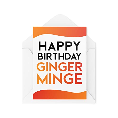 Lustige Karten Geburtstagskarte Ginger Minge 30., 40., 50., 60., 70. Gruß Witzig Humor Lachen Banter Witz Fun CBH67 von Tongue in Peach