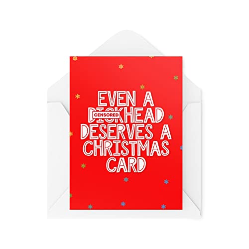 Lustige Weihnachtskarten | Auch ein D verdient eine Weihnachtskarte | Weihnachtsgeschenk Weihnachtsfeier | Banter Witz lustig | CBH1350 von Tongue in Peach