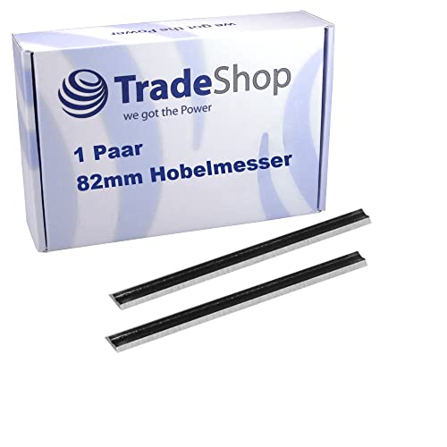 Trade-Shop 2x Profi Hobelmesser/Wendemesser/Ersatzmesser 82mm HSS kompatibel mit AEG EH82, EH82-1, EH700, EH822, H750, H500, EH3-82, EH800, EH450 von Trade-Shop