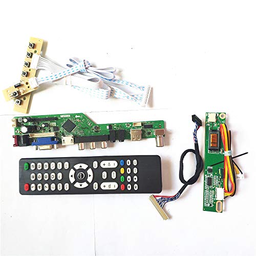N154I1-L0C/L0D T.V53 Controller-Board 1CCFL 30Pin LVDS VGA HDMI AV USB RF LCD Display Panel Fernbedienung + Inverter + Tastatur DIY Kit (N154I1-L0C) von U/R