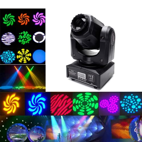 Moving Head LED 60W Mini Moving Head Beam LED DMX512 Disco Lichteffekt DJ Effekt Bühnenbeleuchtung Party Licht Pin Spot RGBW für DJ Bar Club Partybühnenlicht (60W) von U`King
