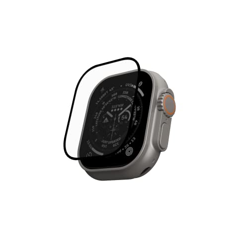 URBAN ARMOR GEAR Shield Plus Tempered Glass Displayschutzfolie Apple Watch Ultra Panzerglas (49mm) [9H zweifach gehärtetes Glas, Anti-Fingerabdruck, Kratzfest, Ultra klar] von URBAN ARMOR GEAR