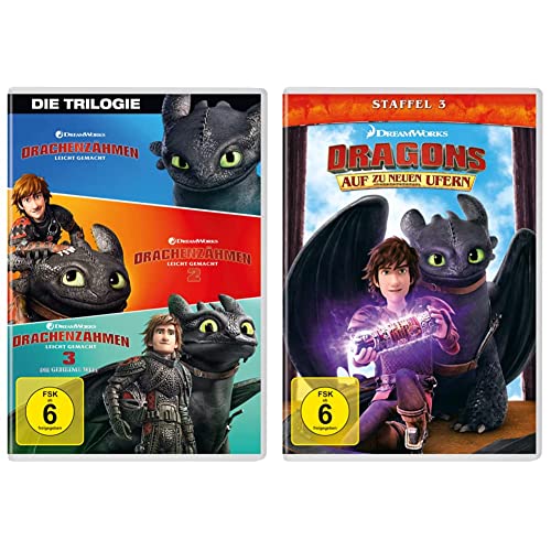 Drachenzähmen leicht gemacht - Die Trilogie [3 DVDs] & Dragons - Auf zu neuen Ufern, Staffel 3 [4 DVDs] von Universal Pictures Germany GmbH