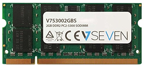 V7 V753002GBS Notebook DDR2 SO-DIMM Arbeitsspeicher 2GB (667MHZ, CL5, PC2-5300, 200pin, 1.8 Volt) von V7