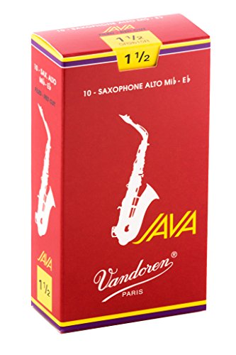 Vandoren Blatt Alt Saxophon Java Filed Red Stärke: 1 1/2 von VANDOREN